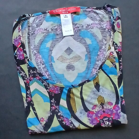 CHRISTIAN LACROIX France Long Sleeves Top Size Small Made in Italy 1990s - Picture 13 of 13